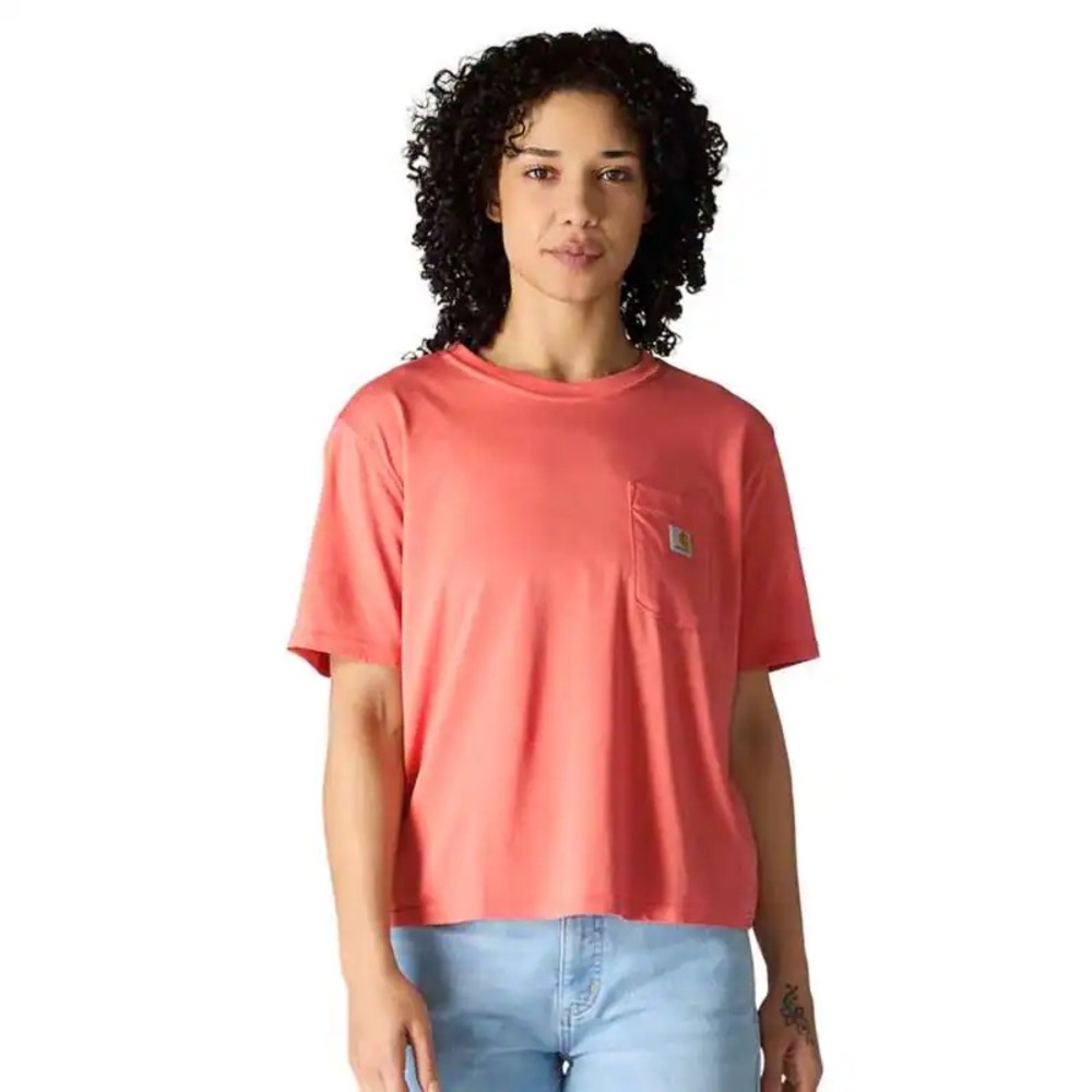 NWT WOMEN'S TENCEL FIBER SERIES LOOSE FIT SHORT-SLEEVE CREWNECK T-SHIRT CARHARTT